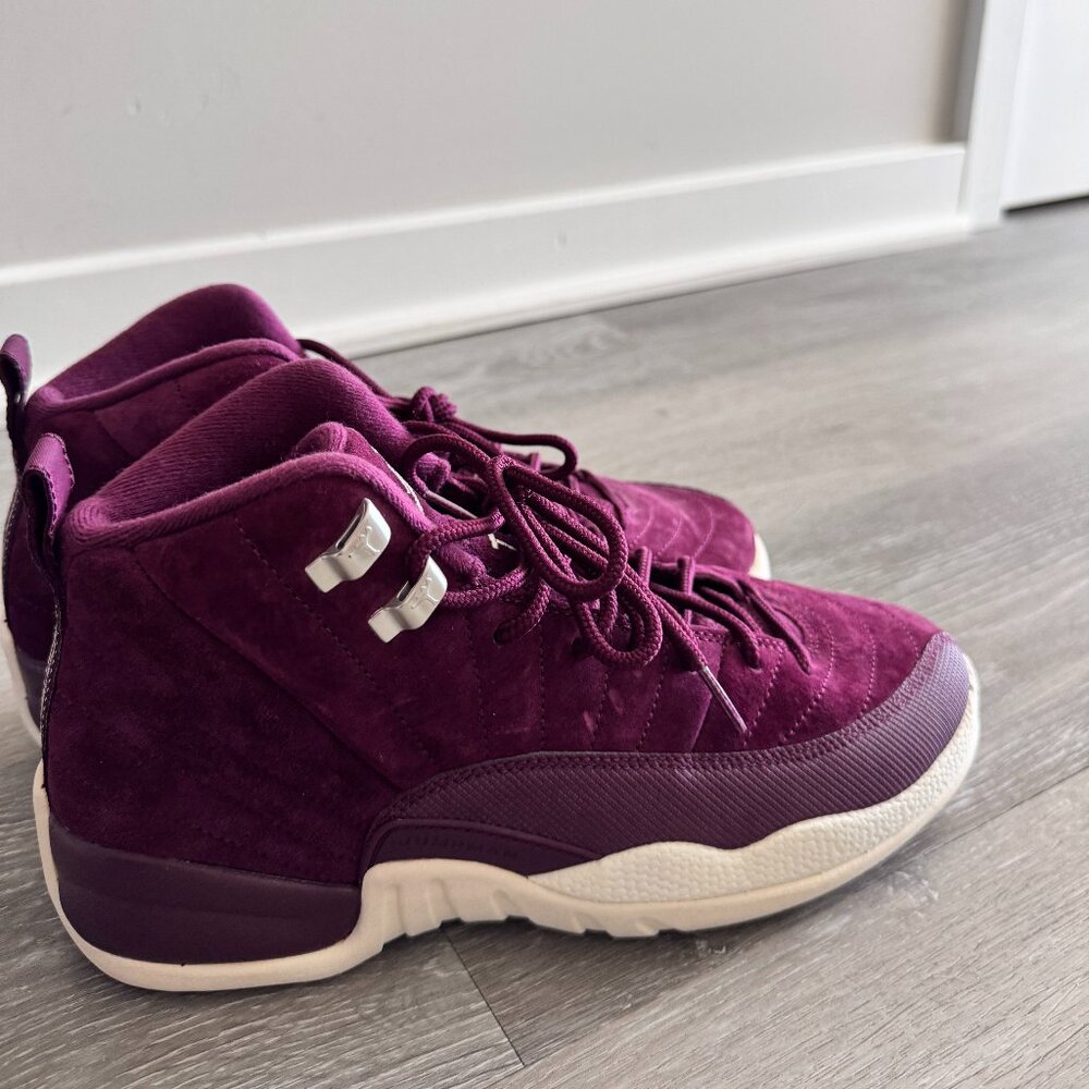 Nike Air Jordan Sneakers | Burgundy Suede High Tops | Stylish & Comfy